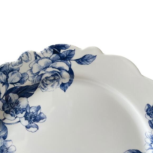 Rachel Ashwell Farmhouse Blue Floral Melamine Salad Plates 9in Set of 4 NEW - Picture 3 of 15